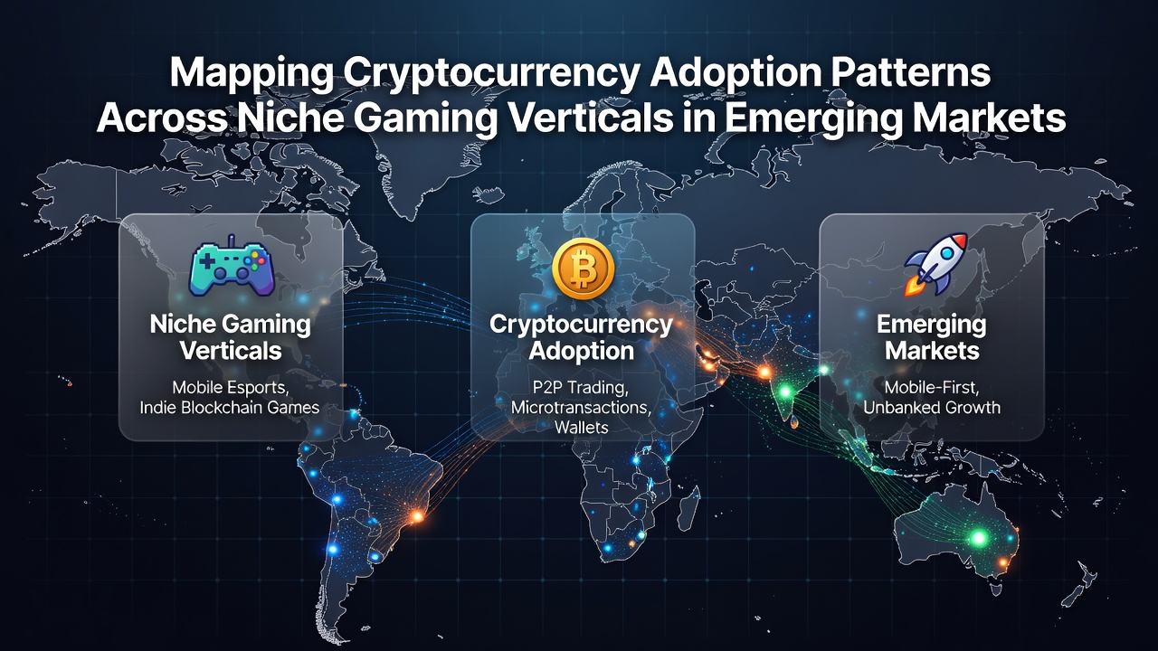 Map illustrating cryptocurrency flows into niche gaming platforms across emerging markets in Asia, Latin America, and Africa