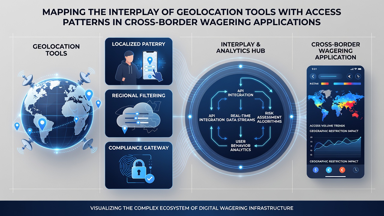 Data visualization of access patterns in cross-border wagering applications