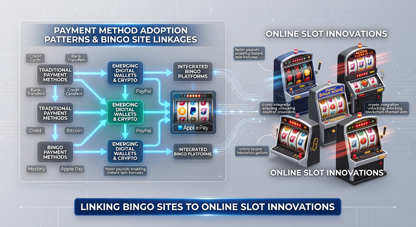 Chart displaying payment method adoption rates across bingo and slot platforms over time