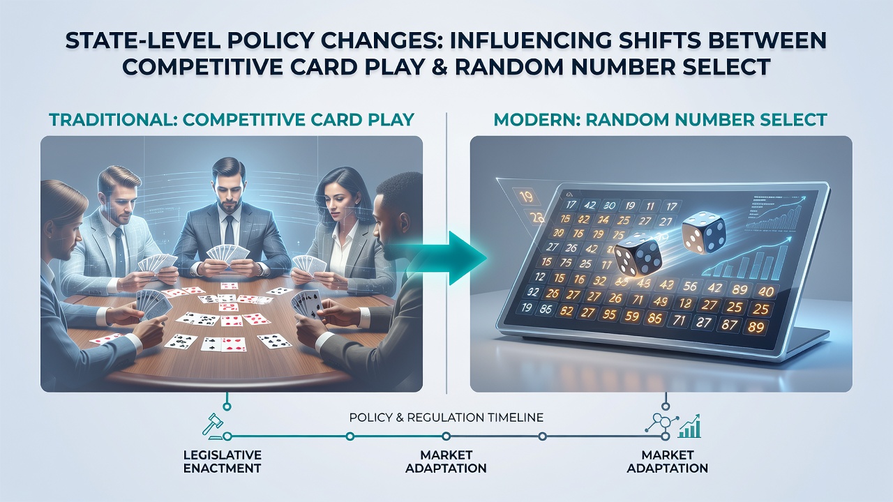 Charts showing revenue flows between card play platforms and lottery systems after policy updates
